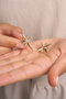 Heliophilia Silver Pendientes de Oro con Recubrimiento de Laca Dorado Elkgc68354